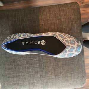 Rothys blue leopard flat size 8 worn twice